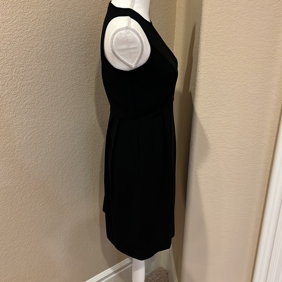 NWT LOFT Petite Black Crepe Sleeveless Dress - Picture 9 of 16